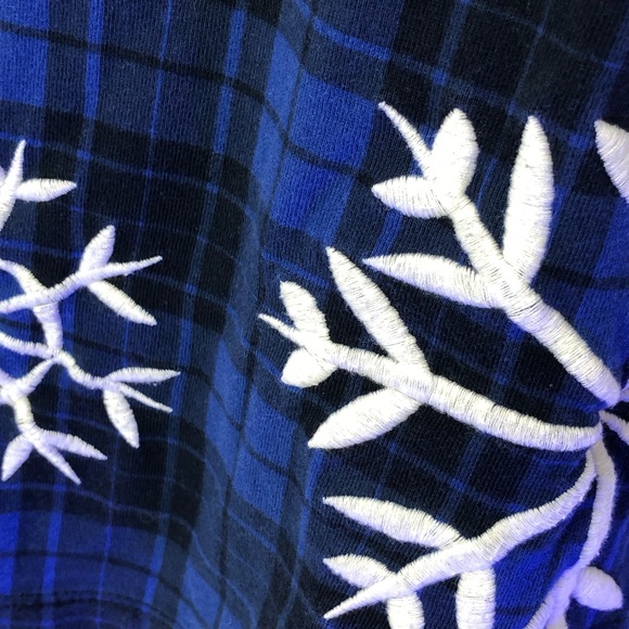 Leveret Toddler Snowflake Dress Long Sleeve Blue Black embroidered snowf… - Picture 2 of 3